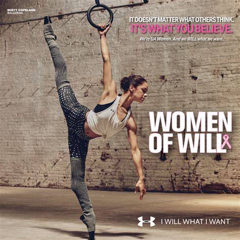 A female Under Armour athlete filming a video for the 'I Will What I Want' campaign outdoors.