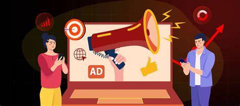 A digital advertising campaign ad being designed on a laptop screen with engaging visuals.