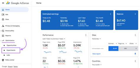 A blogger looking at Google AdSense ads and earnings on a laptop screen.