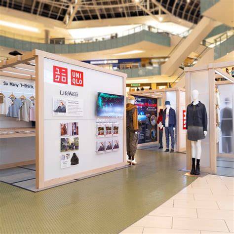 Photo showing a store display of Uniqlo HeatTech clothing technology.