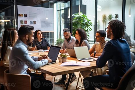 A creative marketing team collaborating and discussing strategies for a viral campaign.
