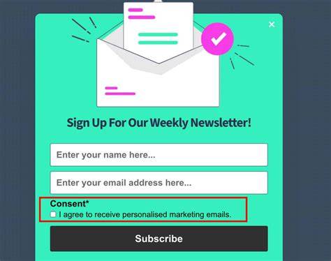 Close-up of a hand ticking the consent checkbox on an email marketing form to comply with GDPR.