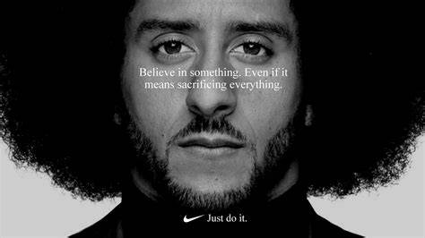 Colin Kaepernick during a Nike Dream Crazy marketing campaign photo shoot